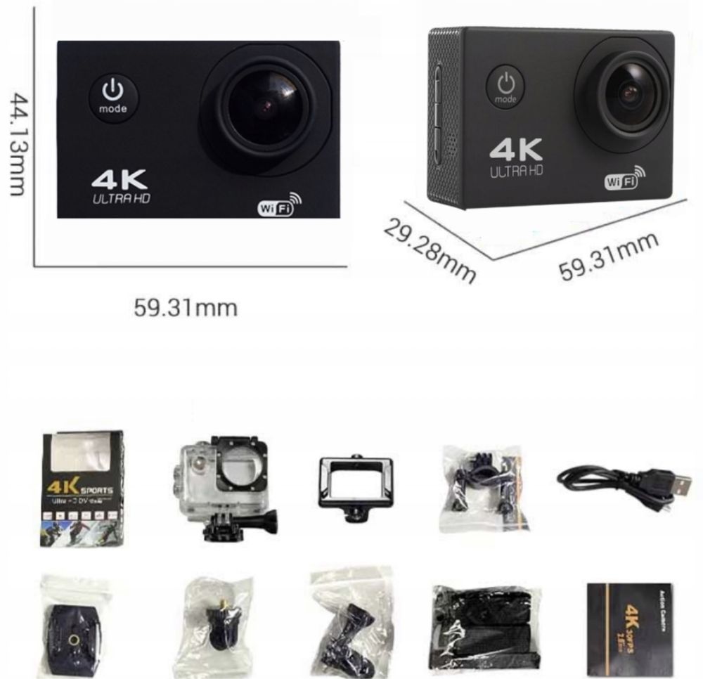 Kamera kamerka sportowa wodoodporna WIFI 4K HD PREZENT