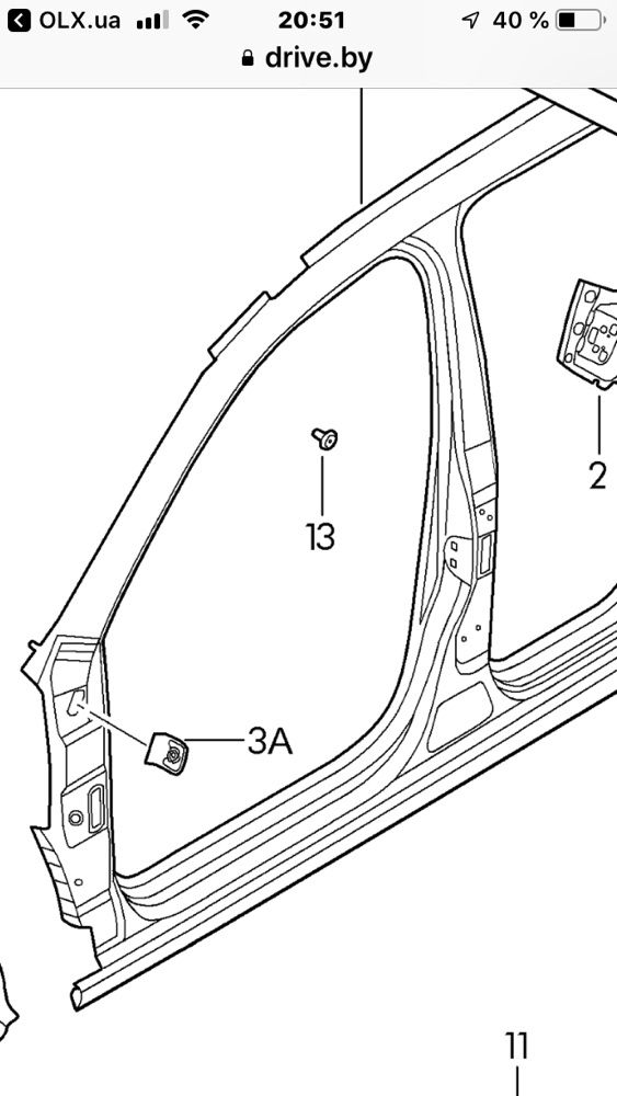 vw volkswagen Гольф 6 Боковина порог стойка 1K9 809 605, 5K4809605B