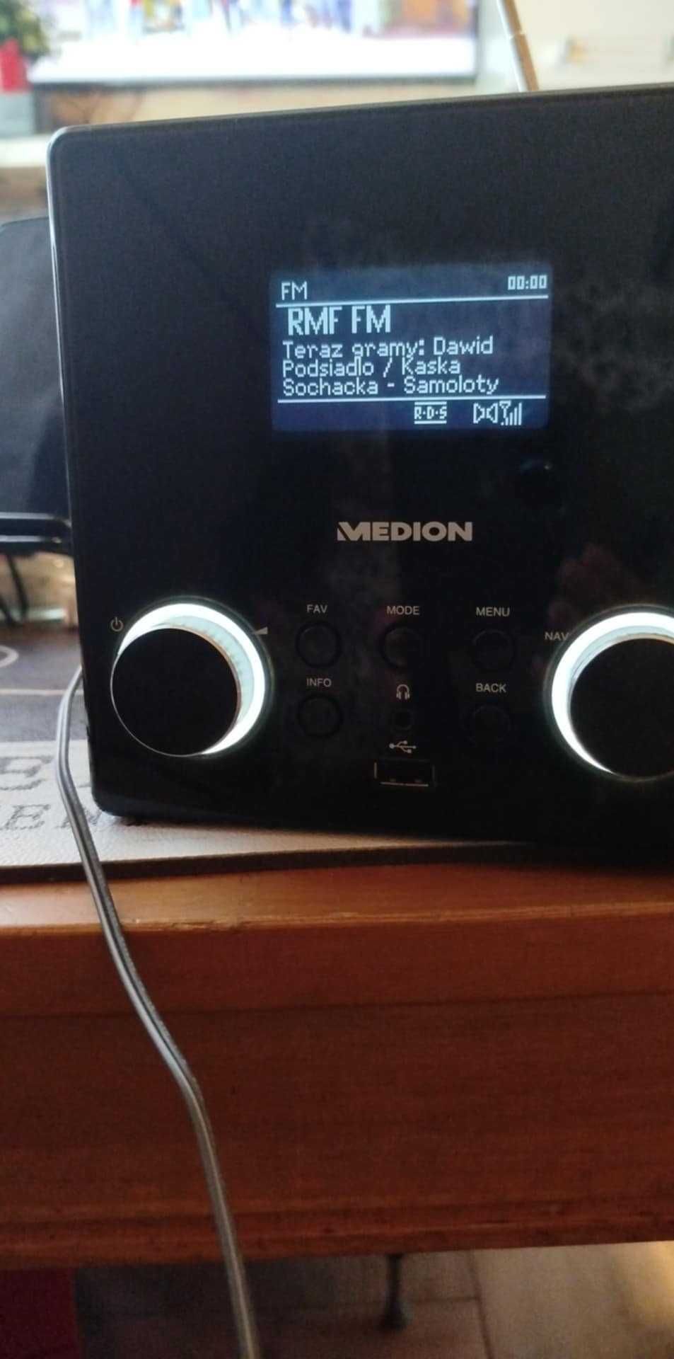 Medion Radio Internetowe MD84017 USB DAB+ FM Wi-Fi CZARNE