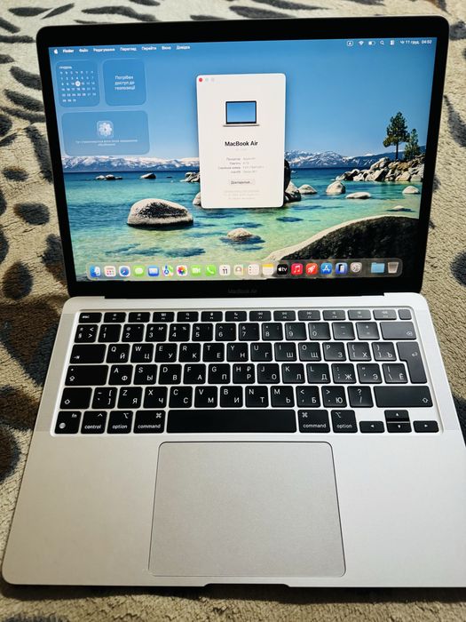 Macbook Air M1 8/256 укр офіційний, стан нового