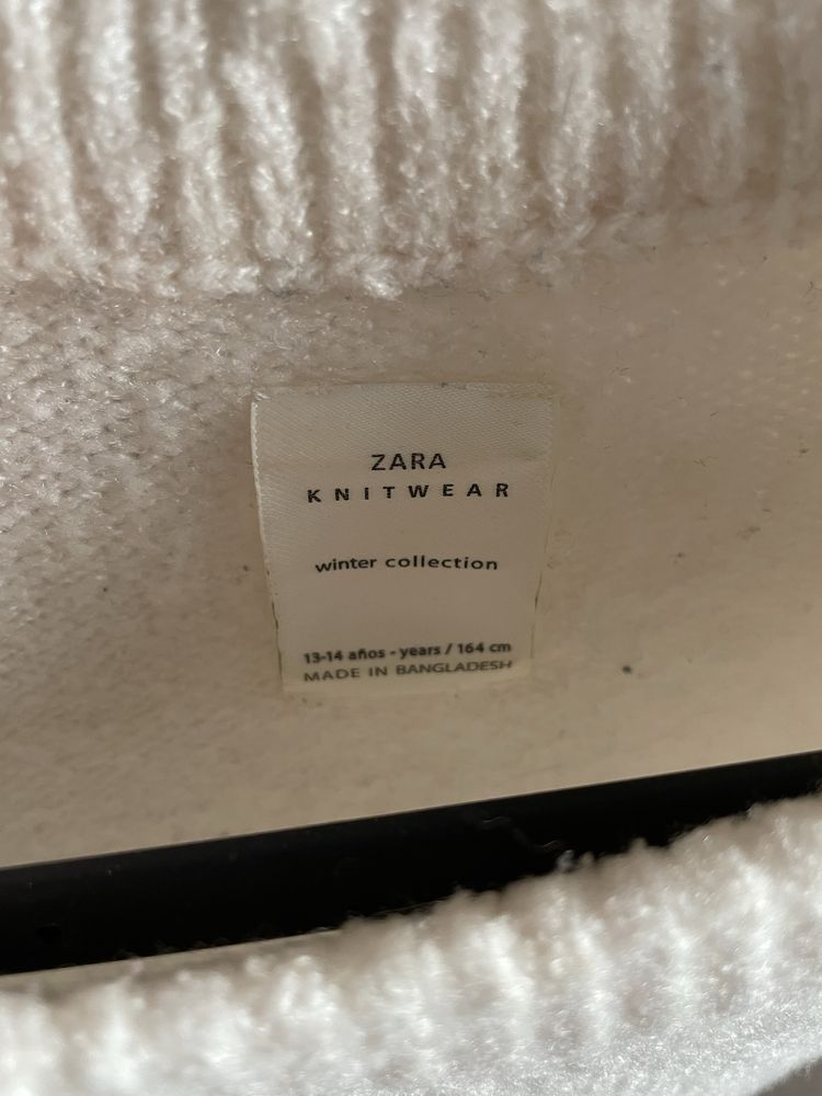 Zara Girls Sweter kremowy, rozmiar 164cm 13/14lat