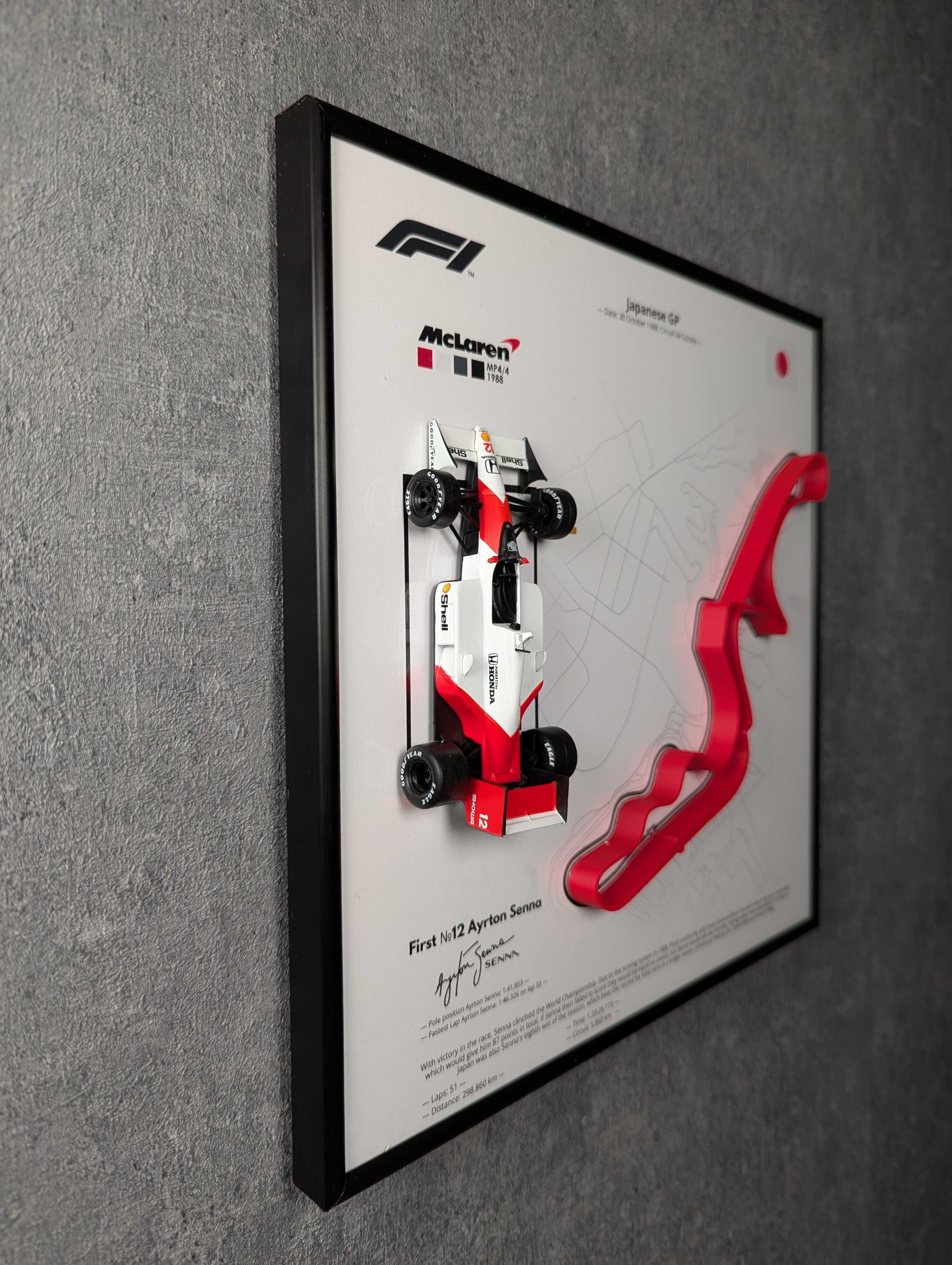 F1 McLaren MP4/4 + 3D Трасою Suzuka 1988 Ayrton Senna / Айртон Сенна