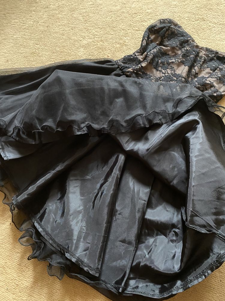 Випускна чорна коротка сукня, коктейльна, вечірня, нарядна розмір s-m