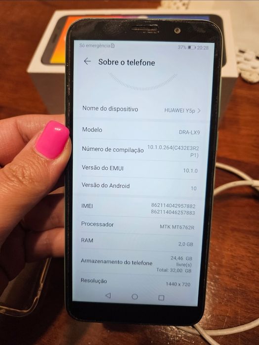Huawey Y5p - verde (bom estado)

Huawei Y5P, smartphone Android.
Conec