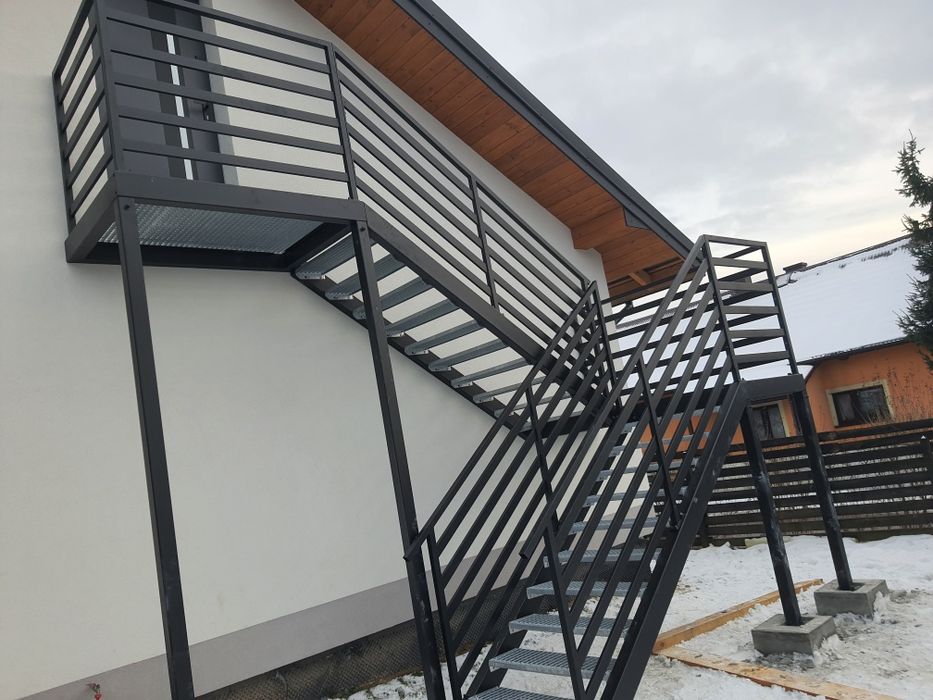 Schody stalowe zewnętrzne ocynk ogniowy