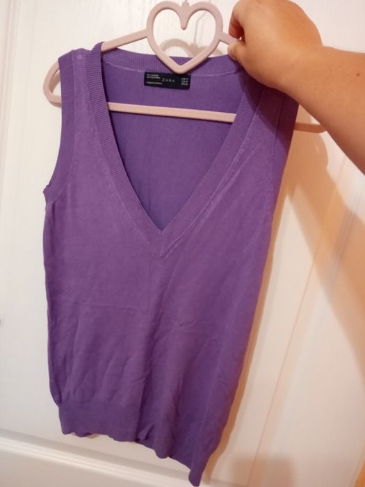M- ZARA- Śliczny sweterek kamizelka bezrękawnik