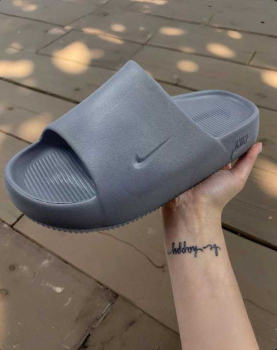 Шльопки найк, сіри шльопанці, гарни та зручна обувь 42 розмір