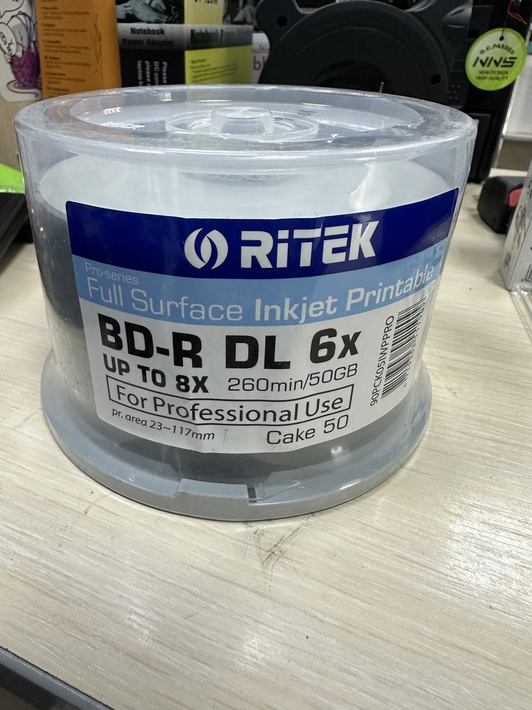 Диски Blu-ray BD-R 25GB 4x, BD-R DL 50 GB 6x