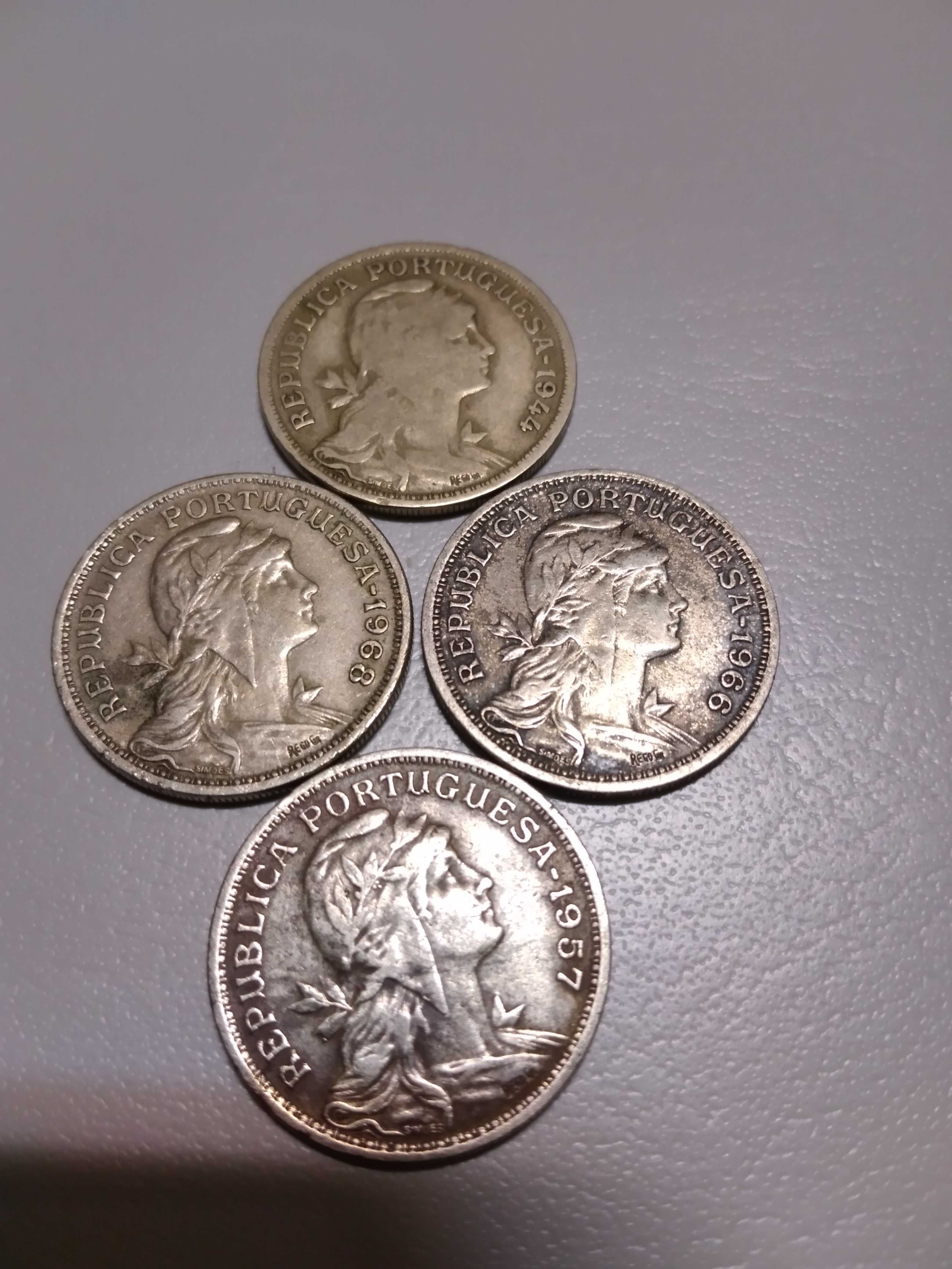 4 Moedas raras de 50 centavos Alpaca