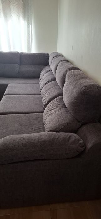 Sofá Top em tecido cinzento escuro
