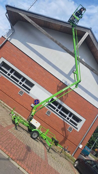 Zwyżka Podnośnik Koszowy wynajme na przyczepie 12m WYNAJEM TRANSPORT