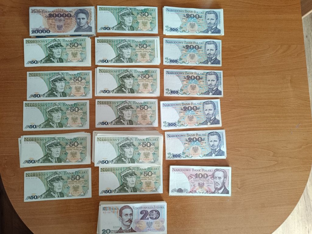 Banknoty, monety z PRL