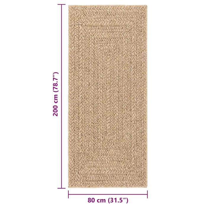 vidaXL Dywan ZIZUR, 80x200 cm, stylizowany na jutowy