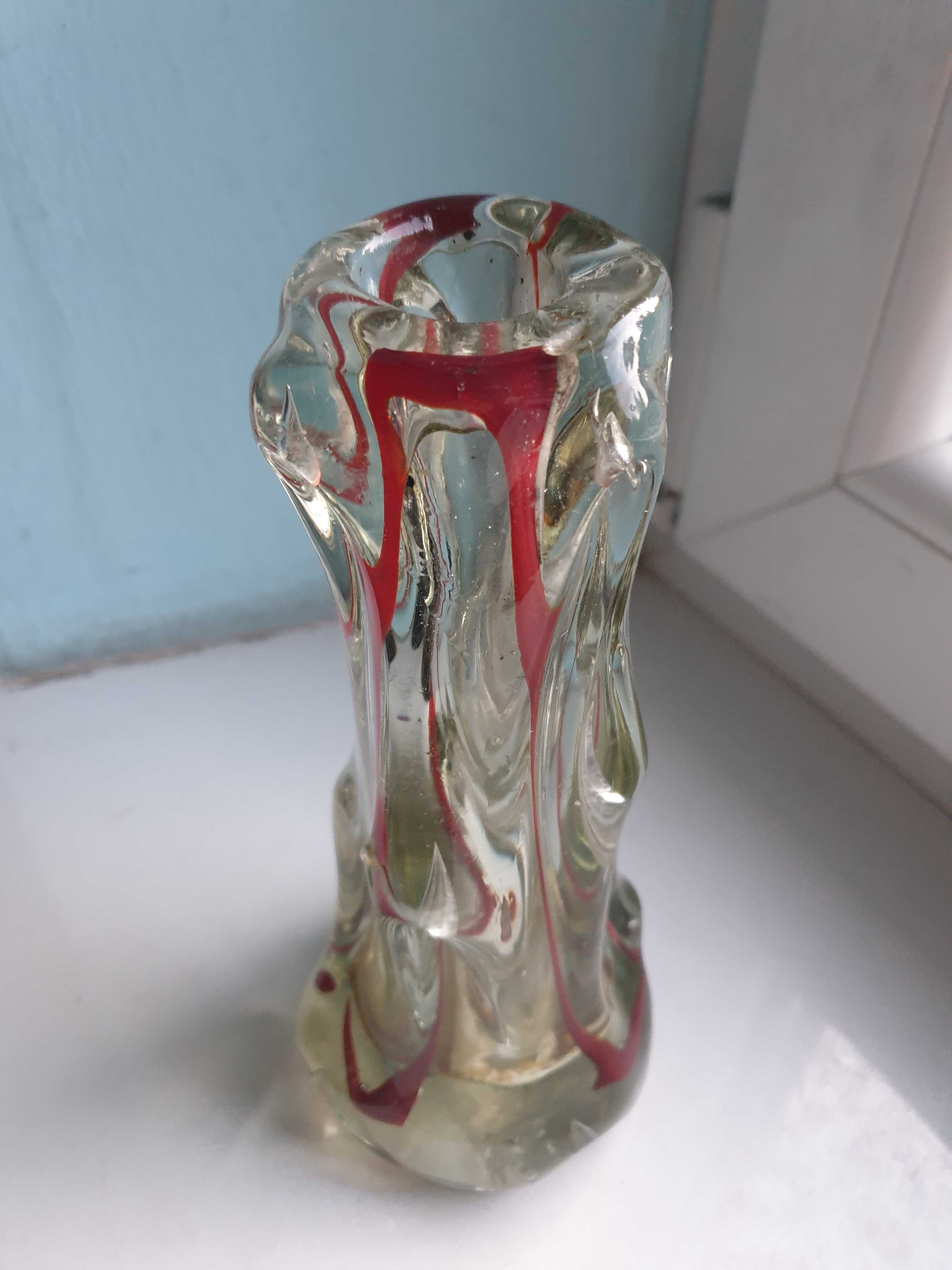 wazon grube szkło PRL