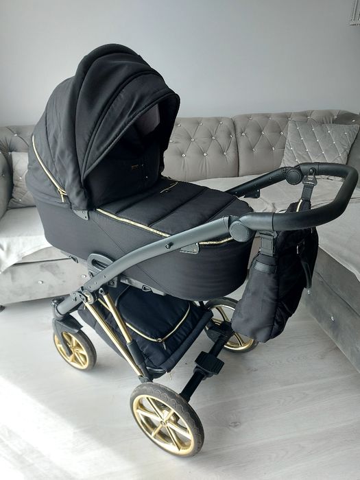 Wozek 3w1 4w1 tako baby exclusive prams czarny czarno zloty wysyłka