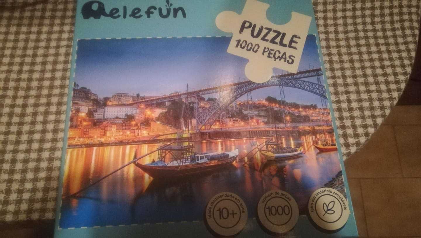 Puzzles Elefun 1000 peças NOVO Porto ou Paris