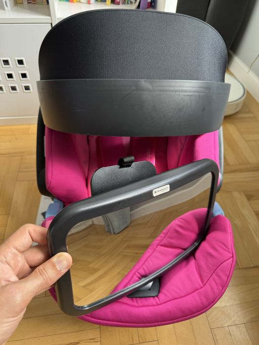 2x Fotelik Cybex Aton 5, 0-13kg, Różowy + lusterko na zagłówek gratis