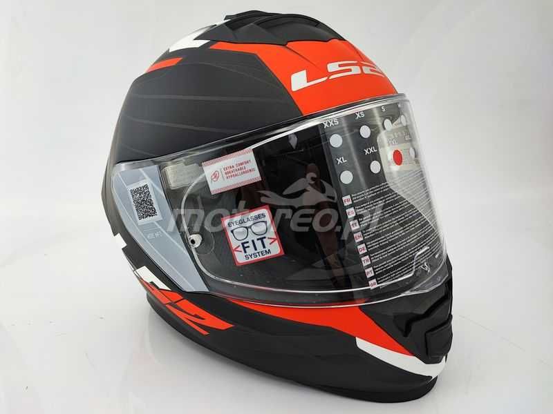 HIT! Kask z Blendą i Pinlockiem LS2 FF800 Storm 2 NERVE Mat Black Red
