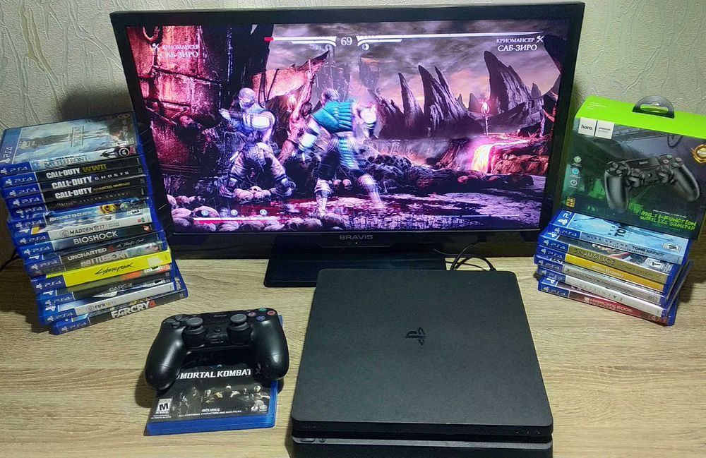 Sony playstation 4 1tb slim новый джостик