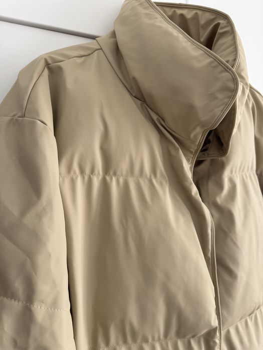 Пуховик куртка з екошкіри ASOS