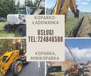 Usługi Koparko ładowarka, minikoparka, koparka, ładowarka, transport !