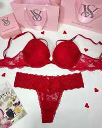 Красный кружевной комплект Victoria’s Secret, Оригинал!
