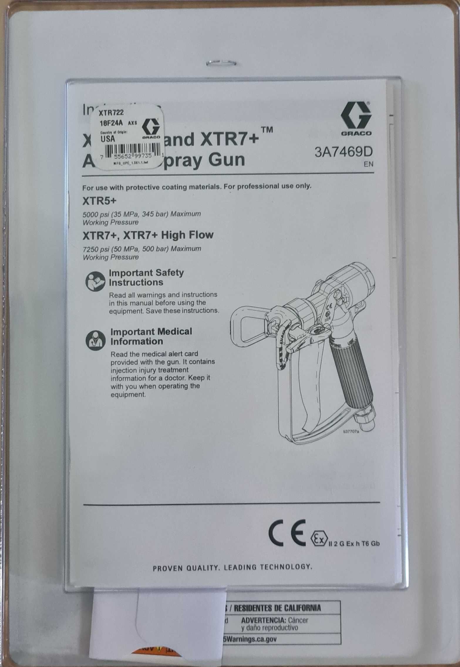 Pistolet malarski Graco XTR 7+ (XTR722)
