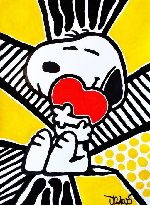 Pintura - Dr. LOVE - Original Artwork : Snoopy