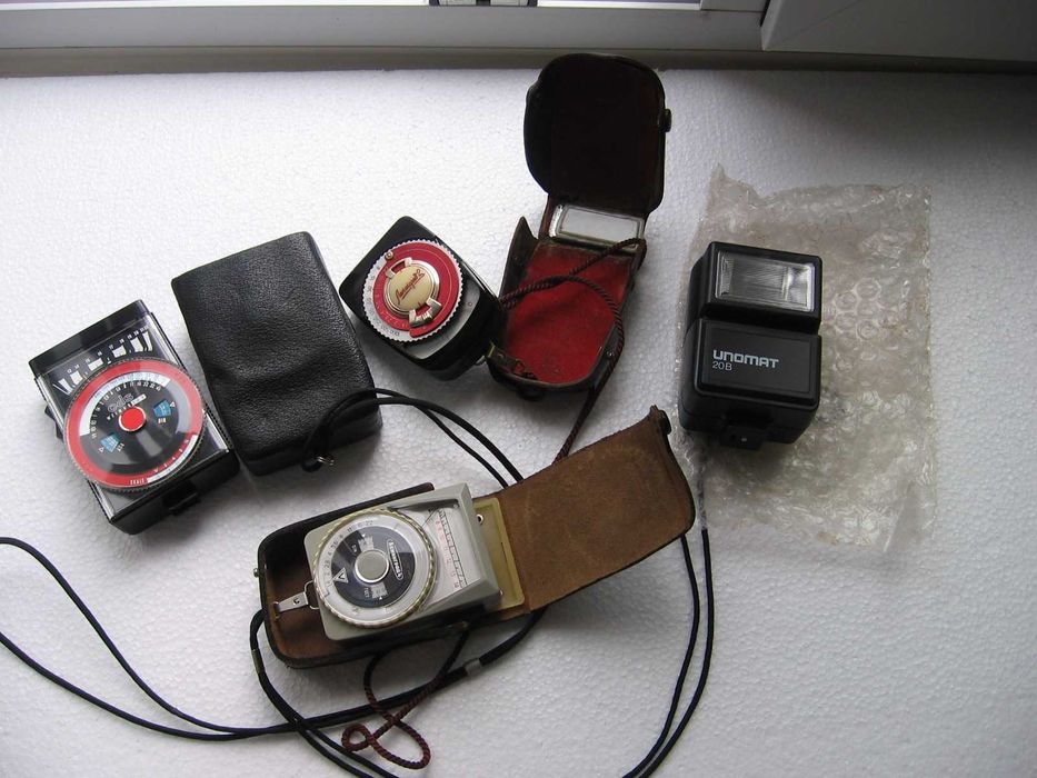 światłomierz Leningrad itp lampa Unomat aparat fotograficzny mix PRL