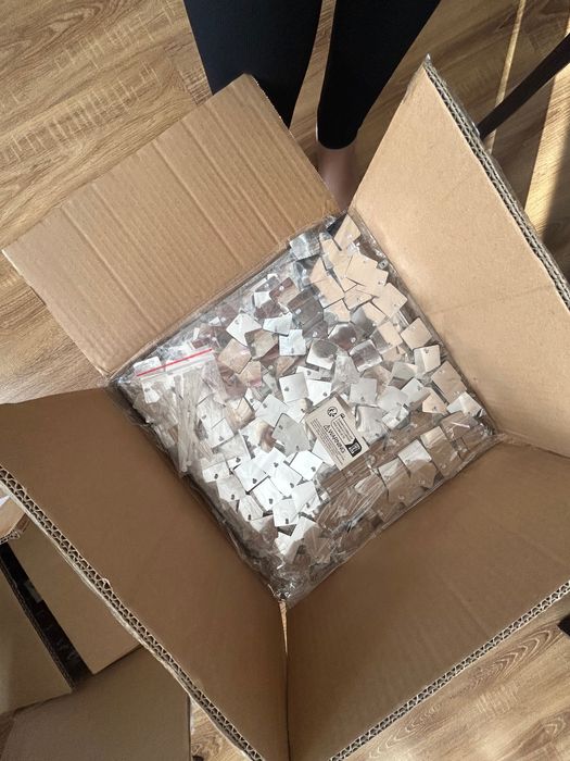 Panele cekinowe 48 sztuk srebrne
