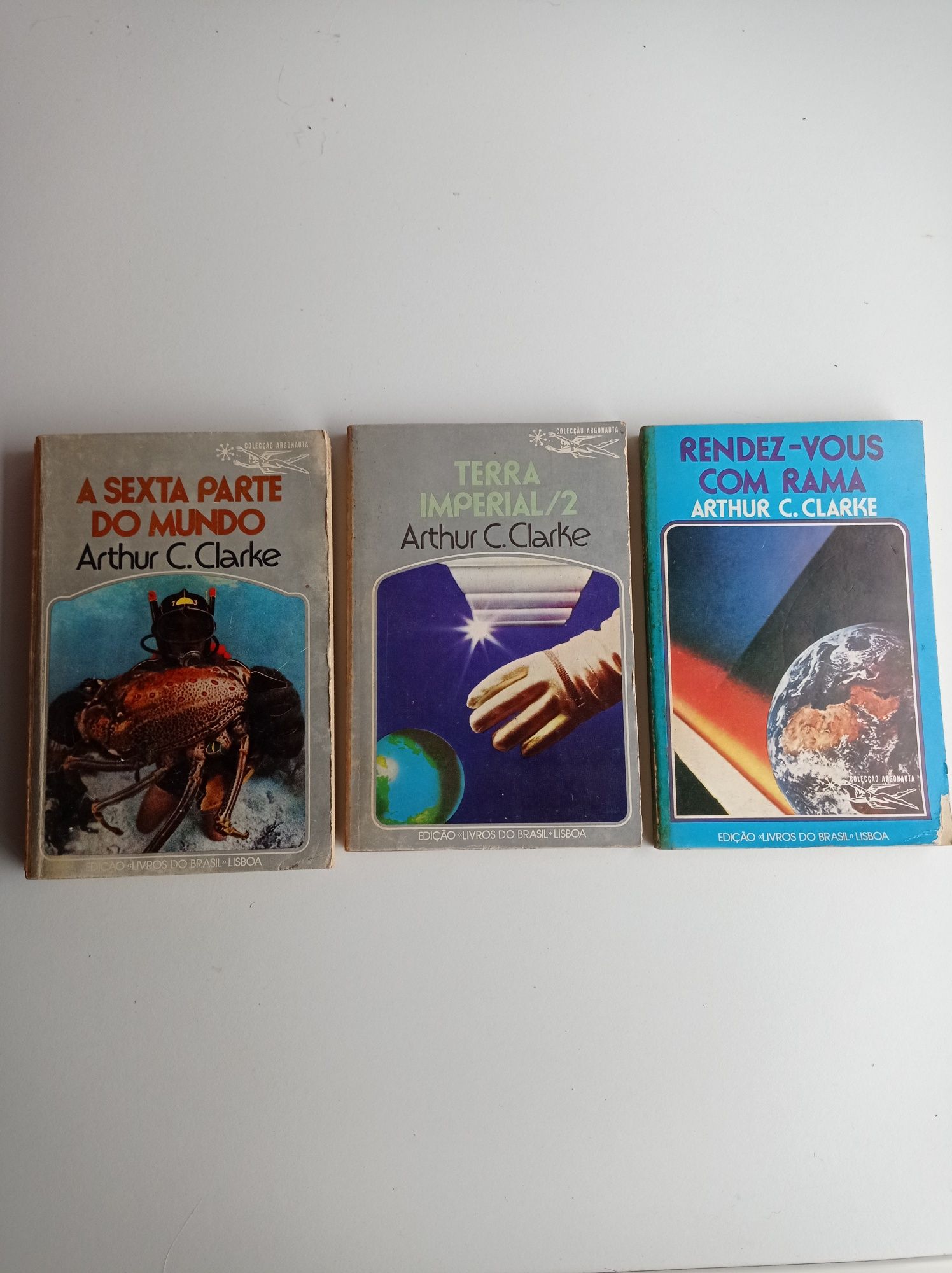 3 livros Arthur C. Clark - coleção Argonauta