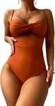 Monokini jednoczęściowy strój kąpielowy z wycięciem XL brąz
