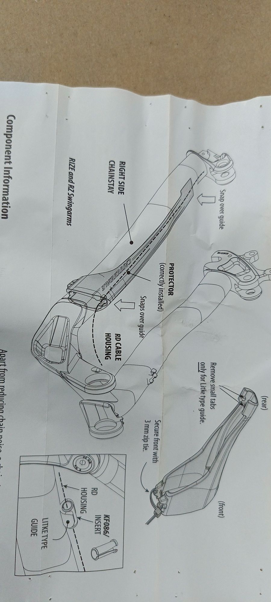 Cannondale osłona ramy pod łańcuch