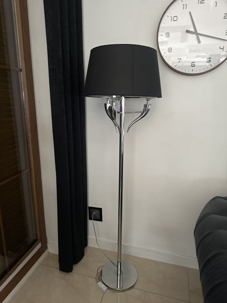 Lampa stojaca podlogowa Diablo glamour rogi krysztaly
