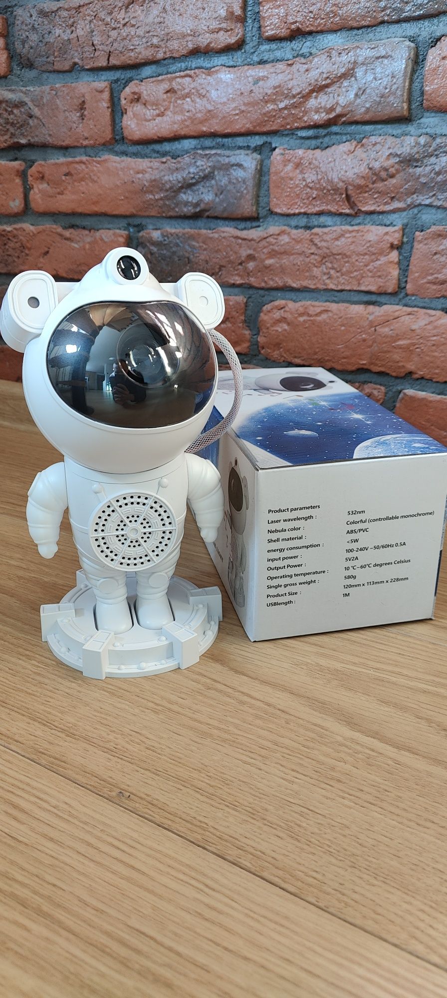 Projektor gwiazd LED // astronauta / lampka głośnik/ Bluetooth // Nowy