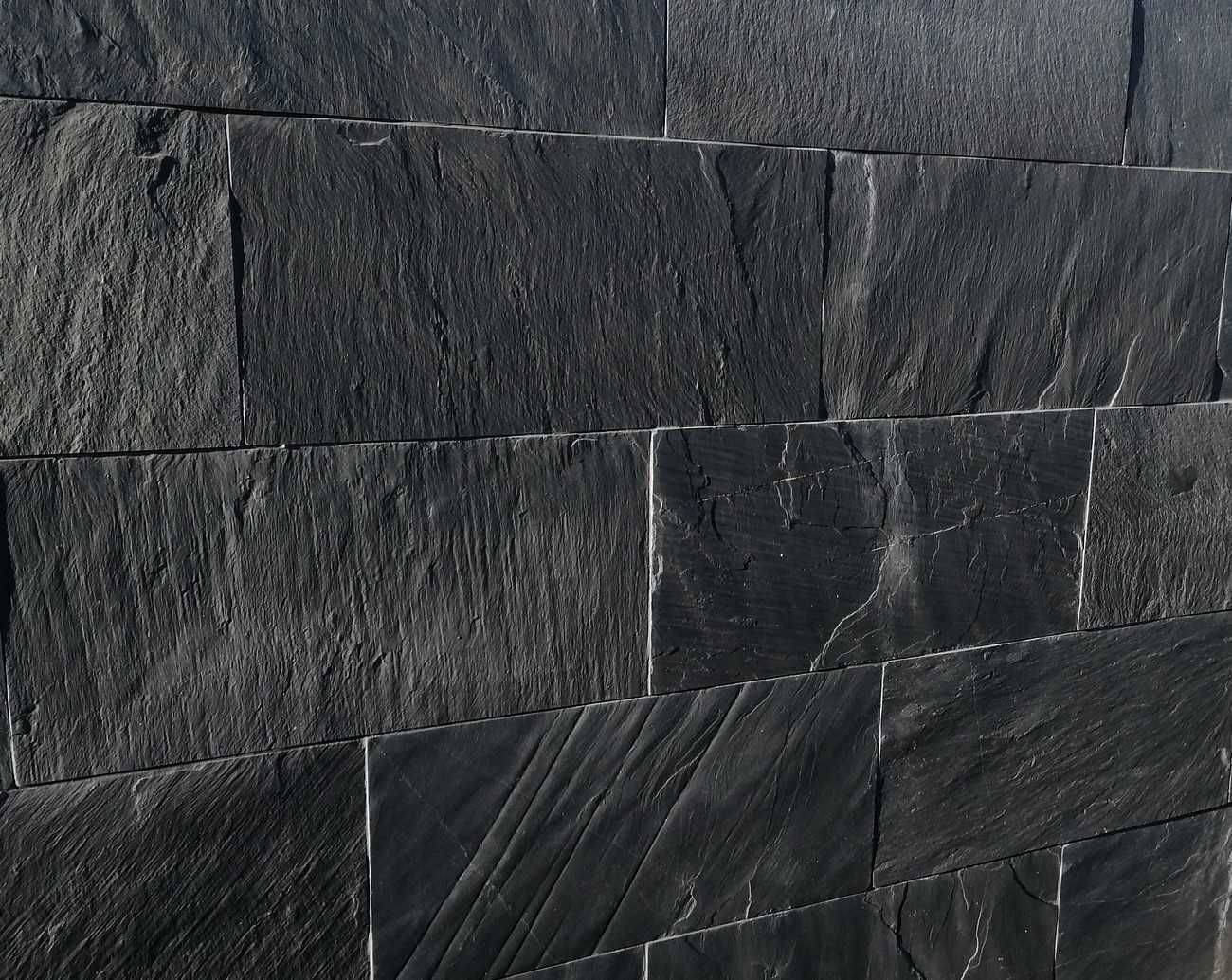 Płytki Kamienne Elewacyjne Łupek Black Slate 60x30x1 cm / Elewacja