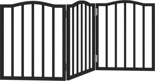 vidaXL Składana bramka dla psa, 3 panele, czarna, 150 cm