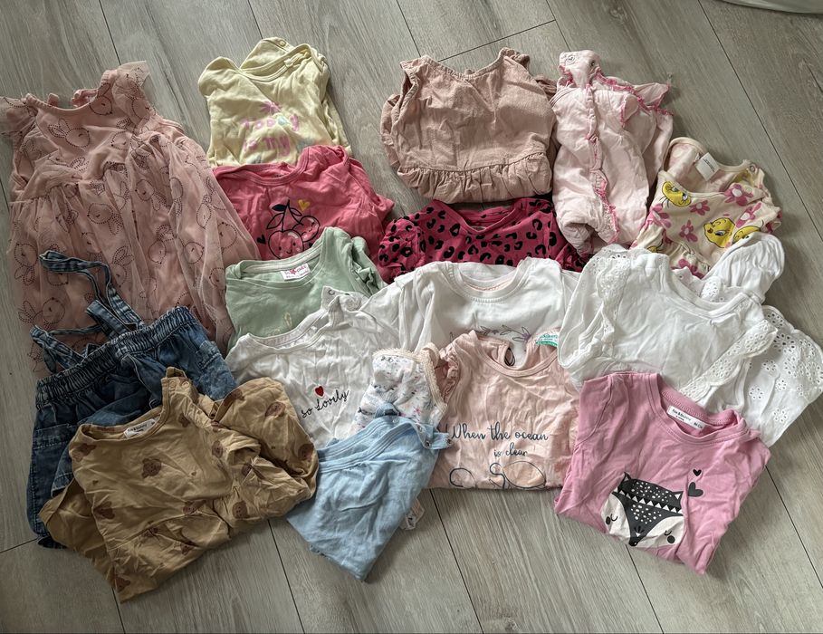 Zestaw paka ubran dziewczynka 86 letnie