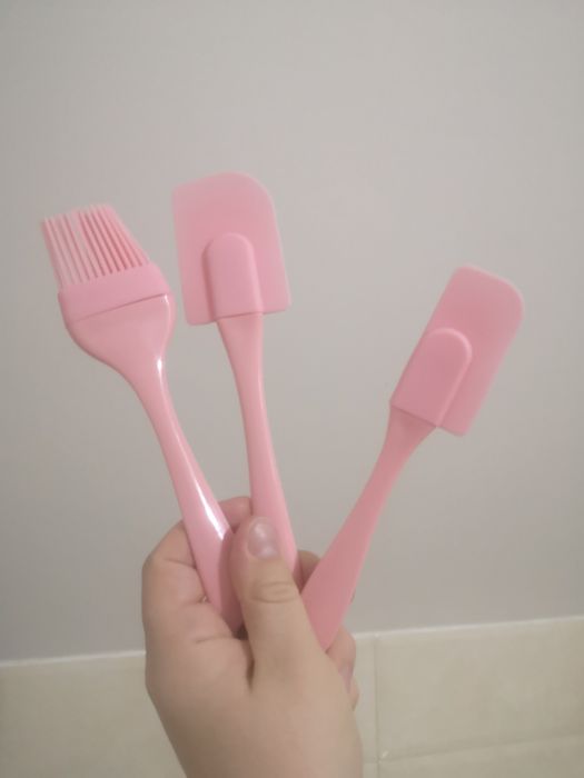 Набір кухонних інструментів силіконова лопатка, пензлик