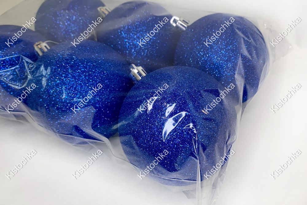 Новорічні Кулі різні кольори | Новогодние Шары разные цвета 60 мм 6 шт