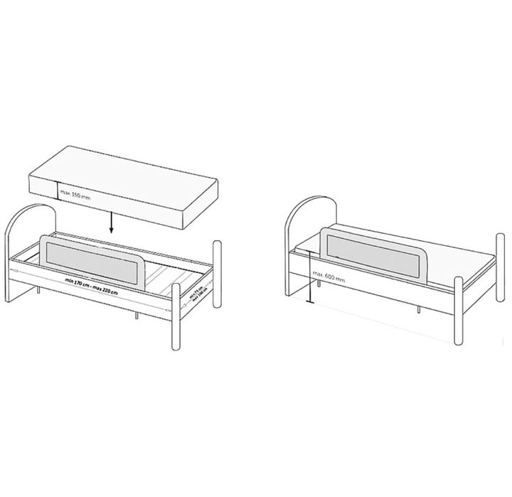Барьер на кроватку Lorelli Safety , ограждение защита на кроватку
