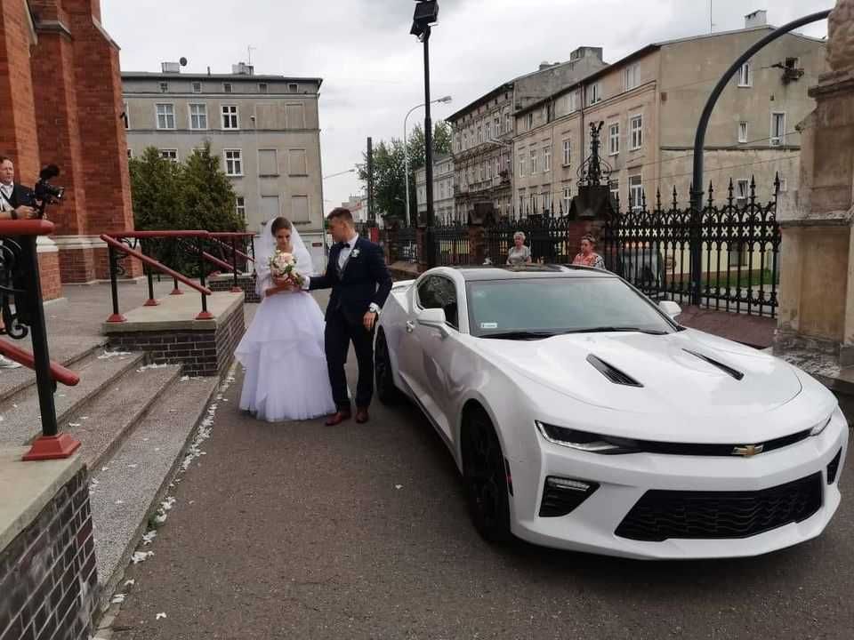 Auto do ślubu białe Camaro VI SS v8 sami prowadzicie Muscle Car