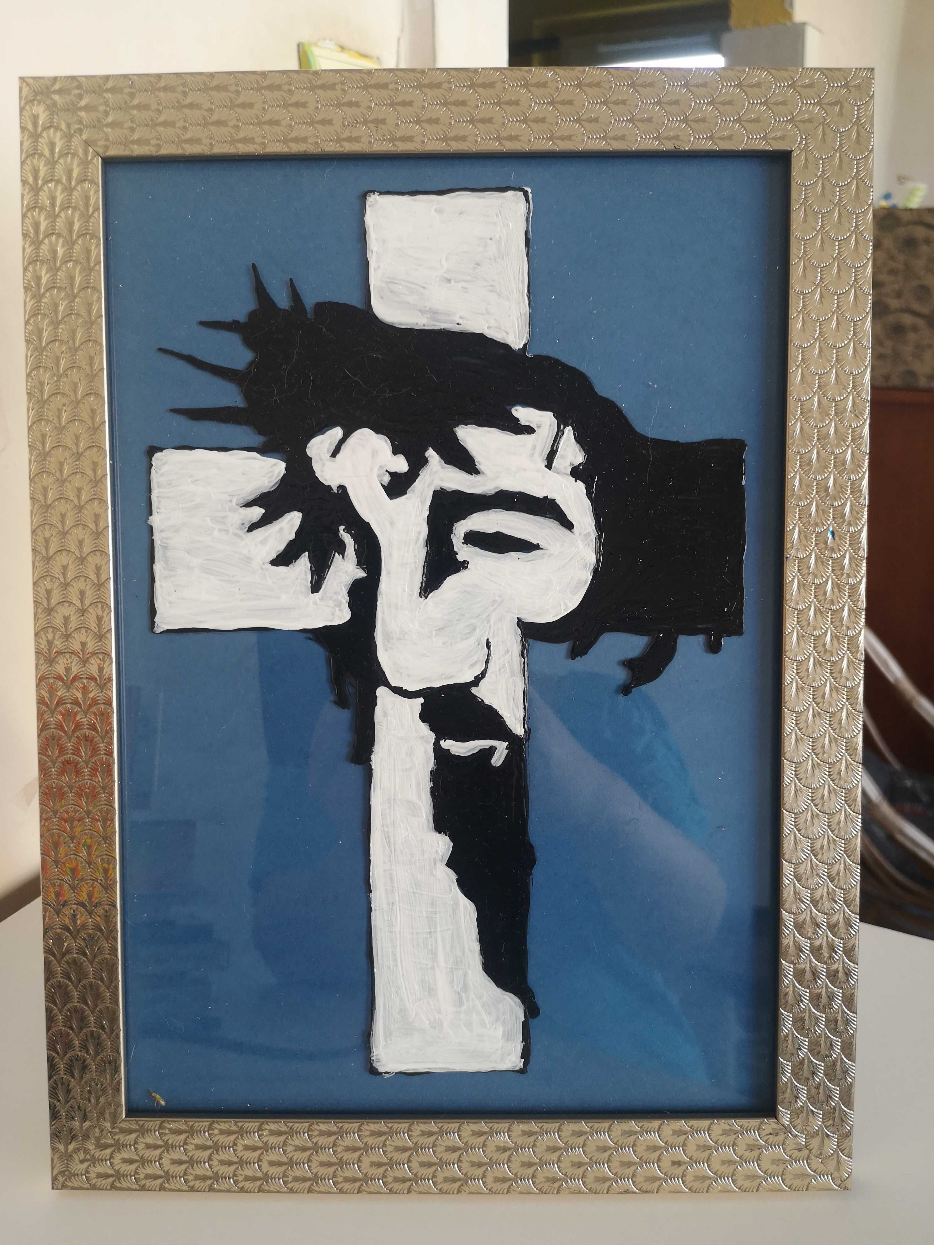 Chrystus - obraz malowany na szkle
