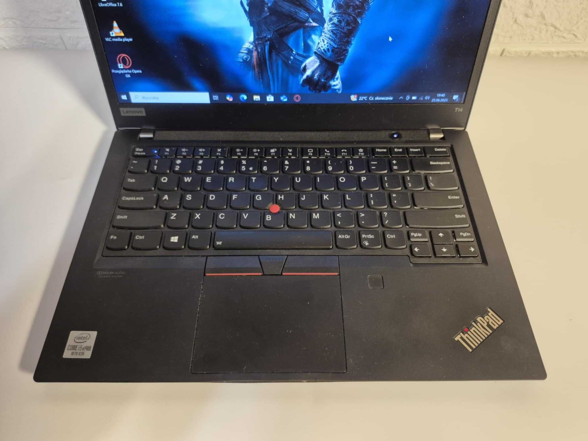 Mocny ThinkPad T14 IntelCore i5-10th/16GbDDR/256 SSDNVMe/Bateria4H