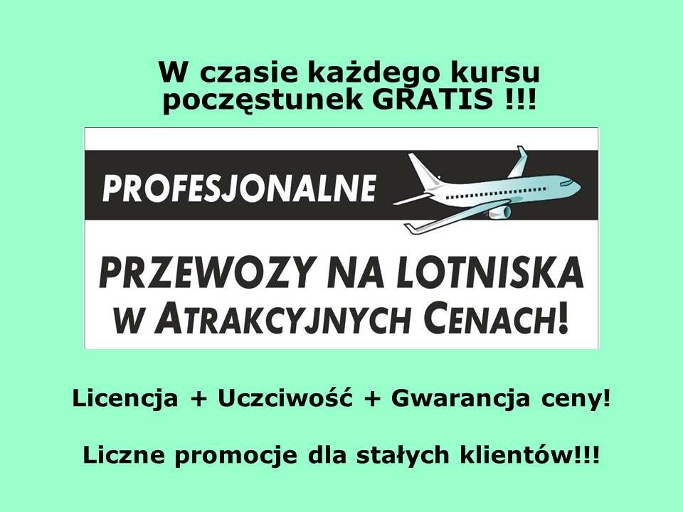 LEGALNY Tani Transport na Lotnisko PARTY BUS Przewóz Balice Pyrzowice