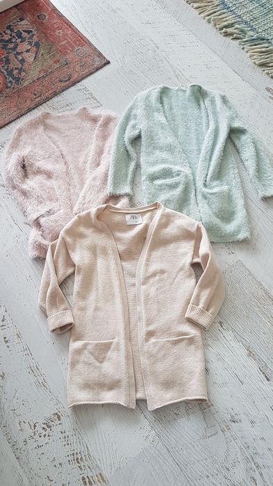 Na jesień  H&M ZARA Kardigan narzutka sweterek zestaw