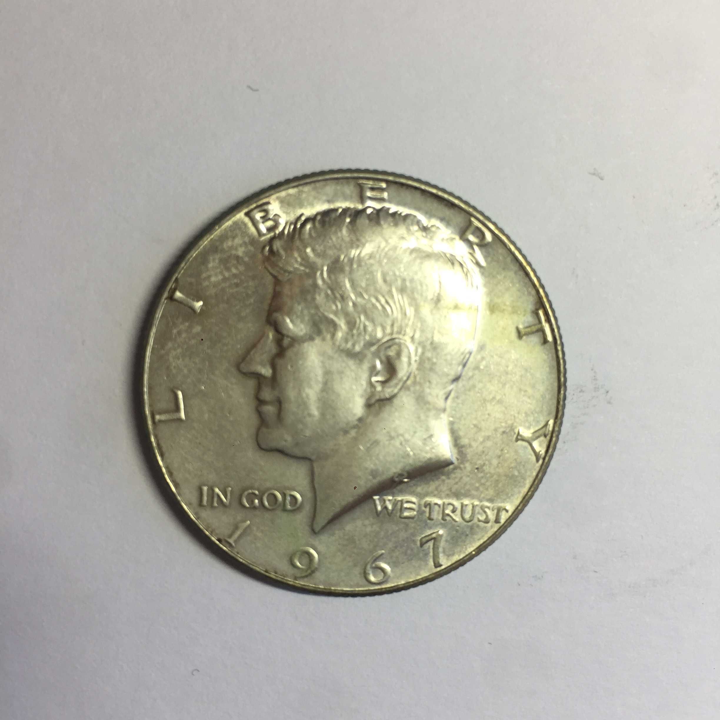 half dollar kennedy liberty silver 1967 reverse odwrotka