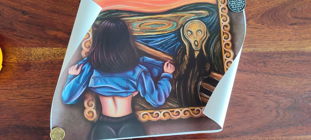 Tela pintura estilo edvard munch