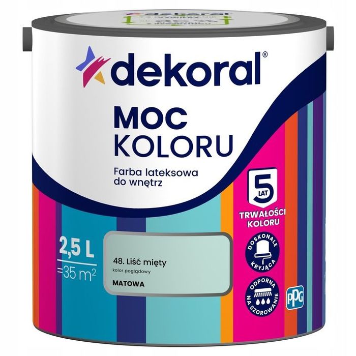Dekoral Farba MOC KOLORU 2,5l 48 Liść Mięty