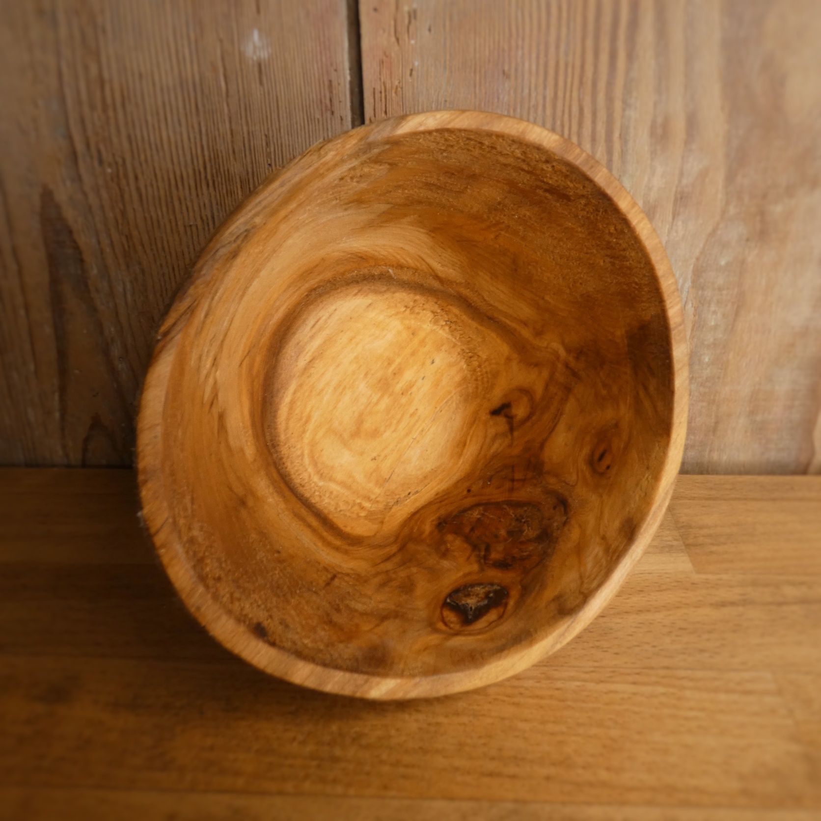 Miska misa drewniana kasztan handmade wooden bowl boho rękodzieło etno